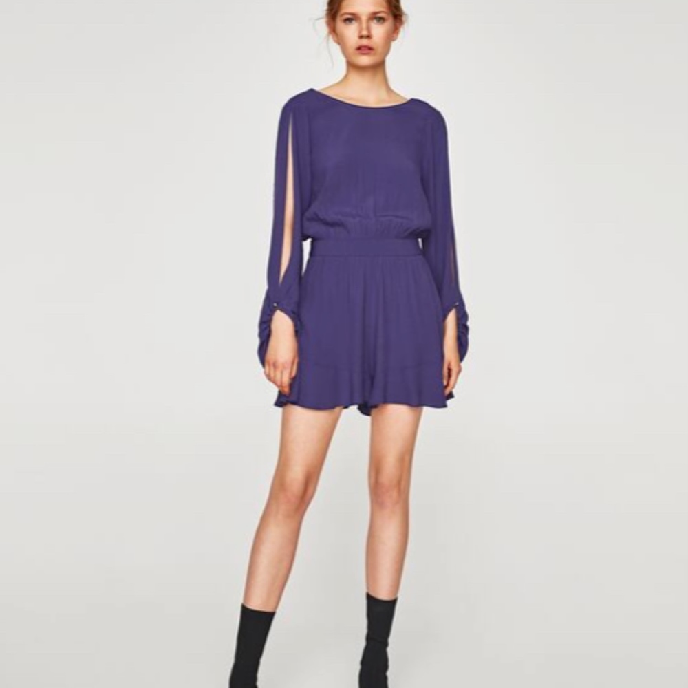 Zara Blue Short Jump Suit size XS